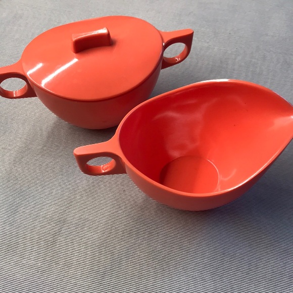 Vintage Melmac Coral Cream and Sugar - Picture 1 of 5